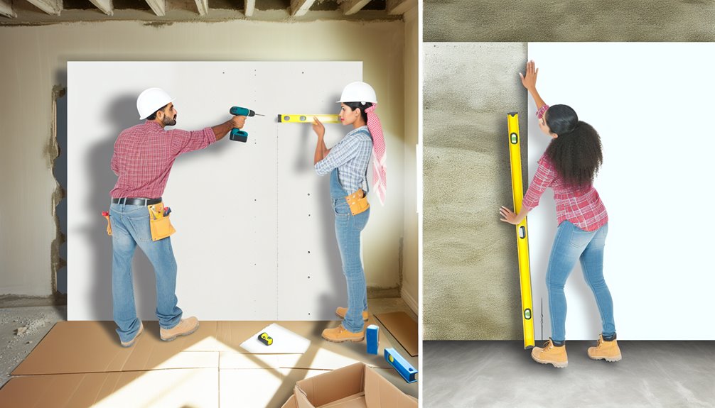 cement board installation differences